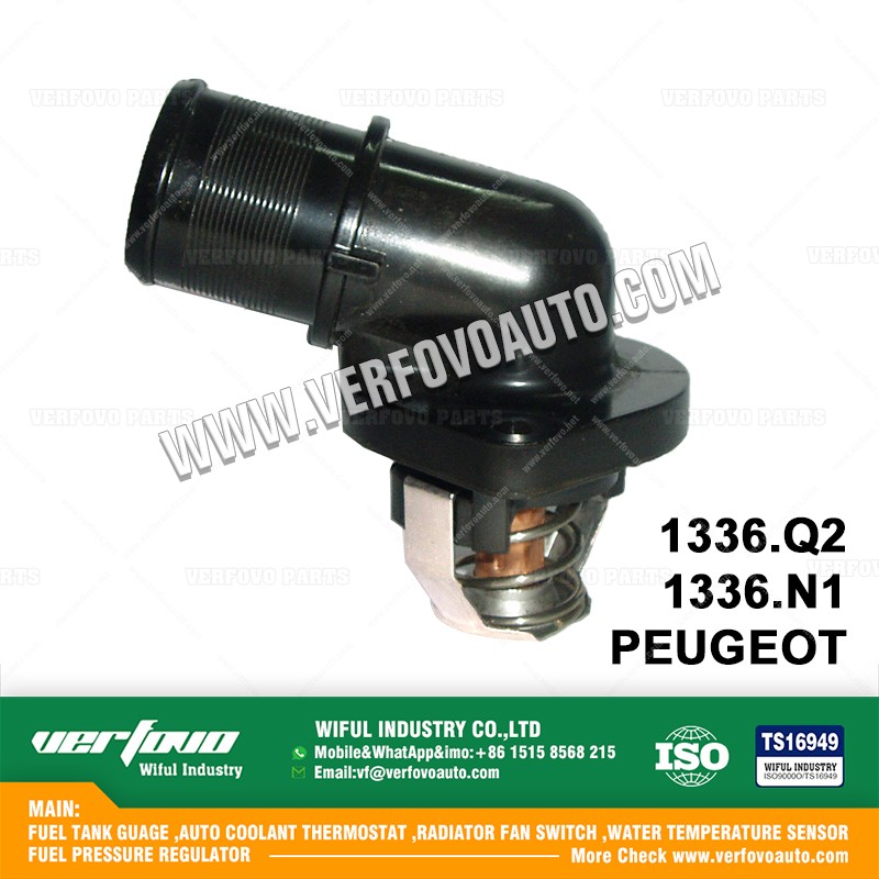 Auto thermostat with housing for peugeot